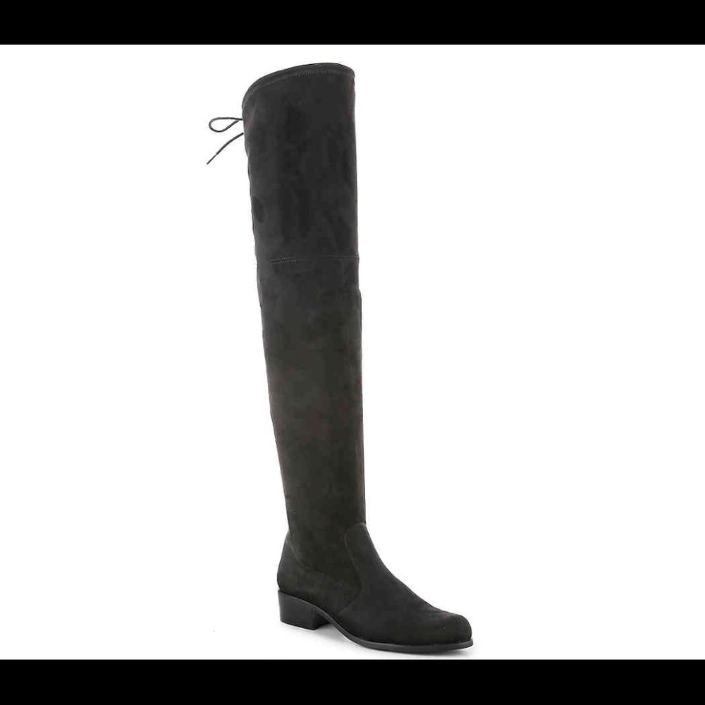 🚫SOLD🚫Black over the knee faux suede flat boots